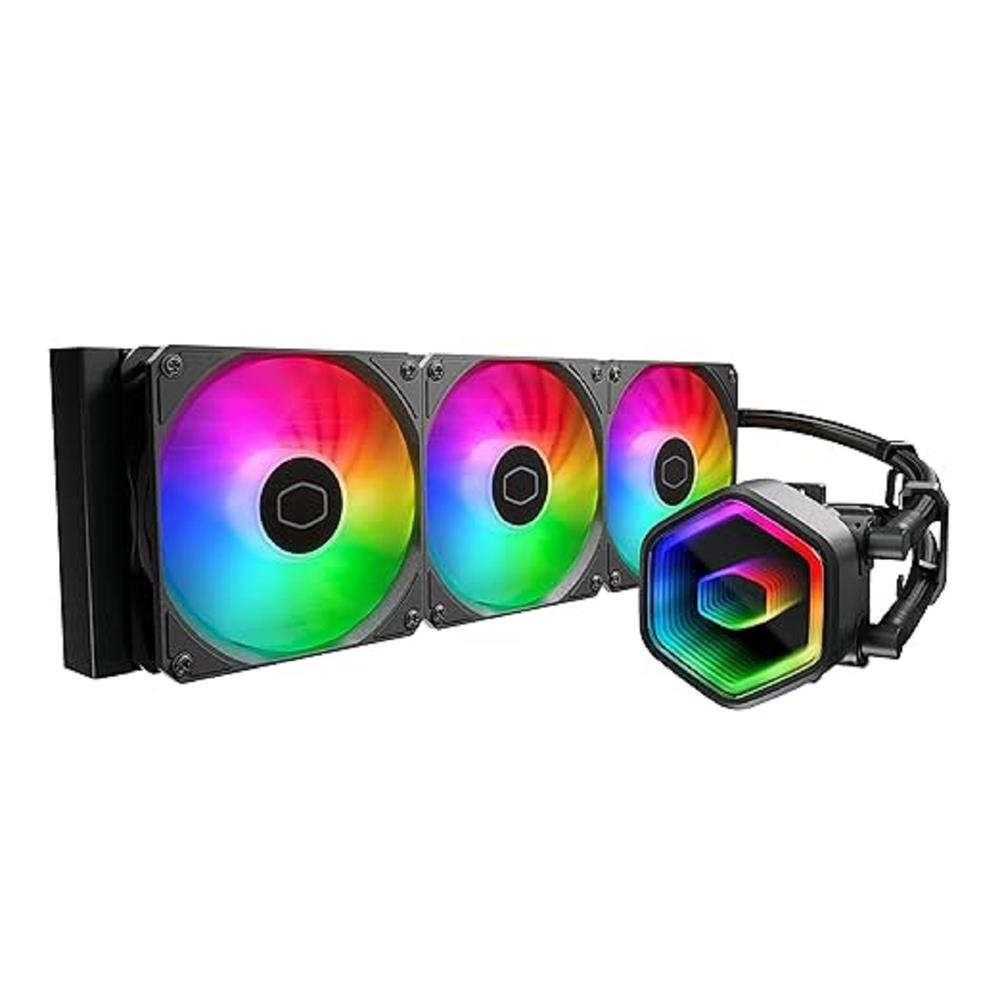 Water Cooler Cooler Master MasterLiquid 360 Core II, Fans 120mm, ARGB, 3 Fans, AMD, Intel, Preto
