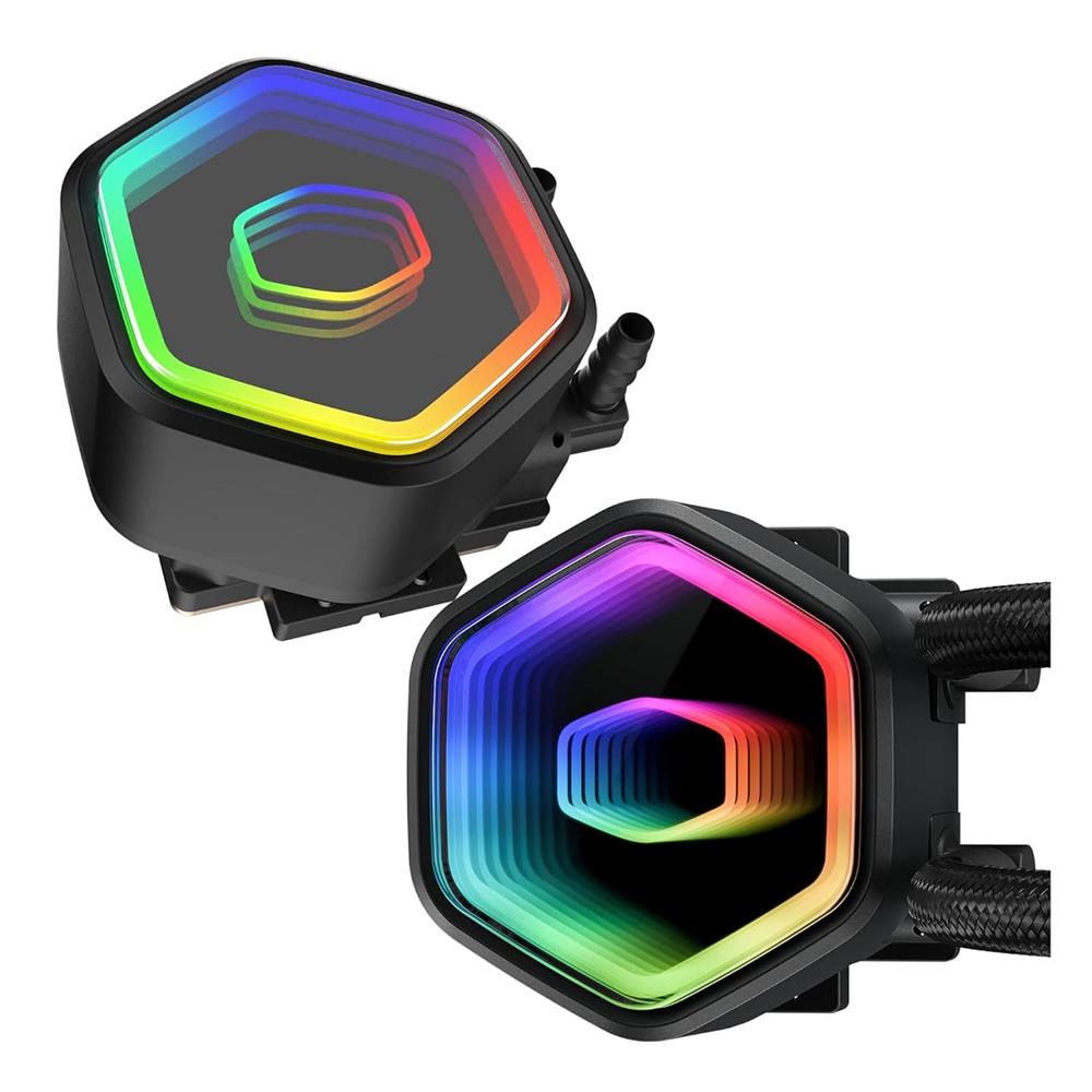 Water Cooler Cooler Master MasterLiquid 360 Core II, Fans 120mm, ARGB, 3 Fans, AMD, Intel, Preto
