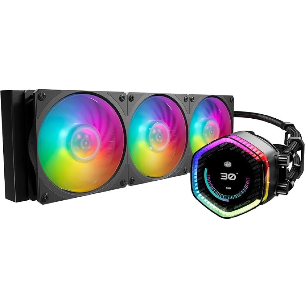 Water Cooler Cooler Master MasterLiquid 360 ION, Fans 120mm, Intel, AMD, 3 Fans, 120mm, ARGB, Preto
