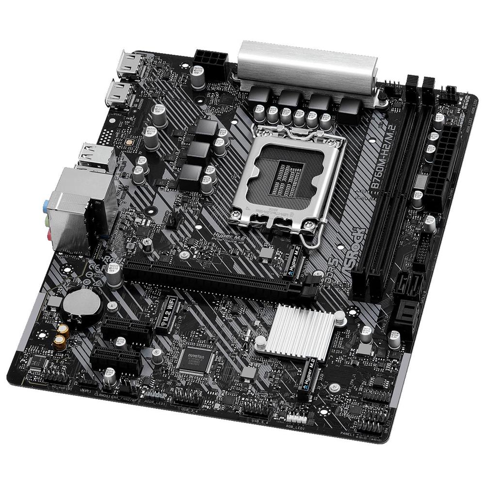 OPENBOX Placa Mãe ASRock B760M-H2/M.2, Chipset B760, Intel LGA 1700, mATX, DDR5