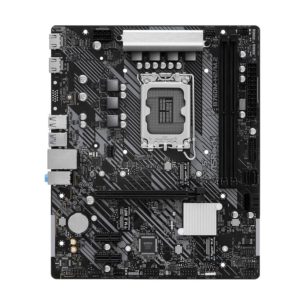 OPENBOX Placa Mãe ASRock B760M-H2/M.2, Chipset B760, Intel LGA 1700, mATX, DDR5