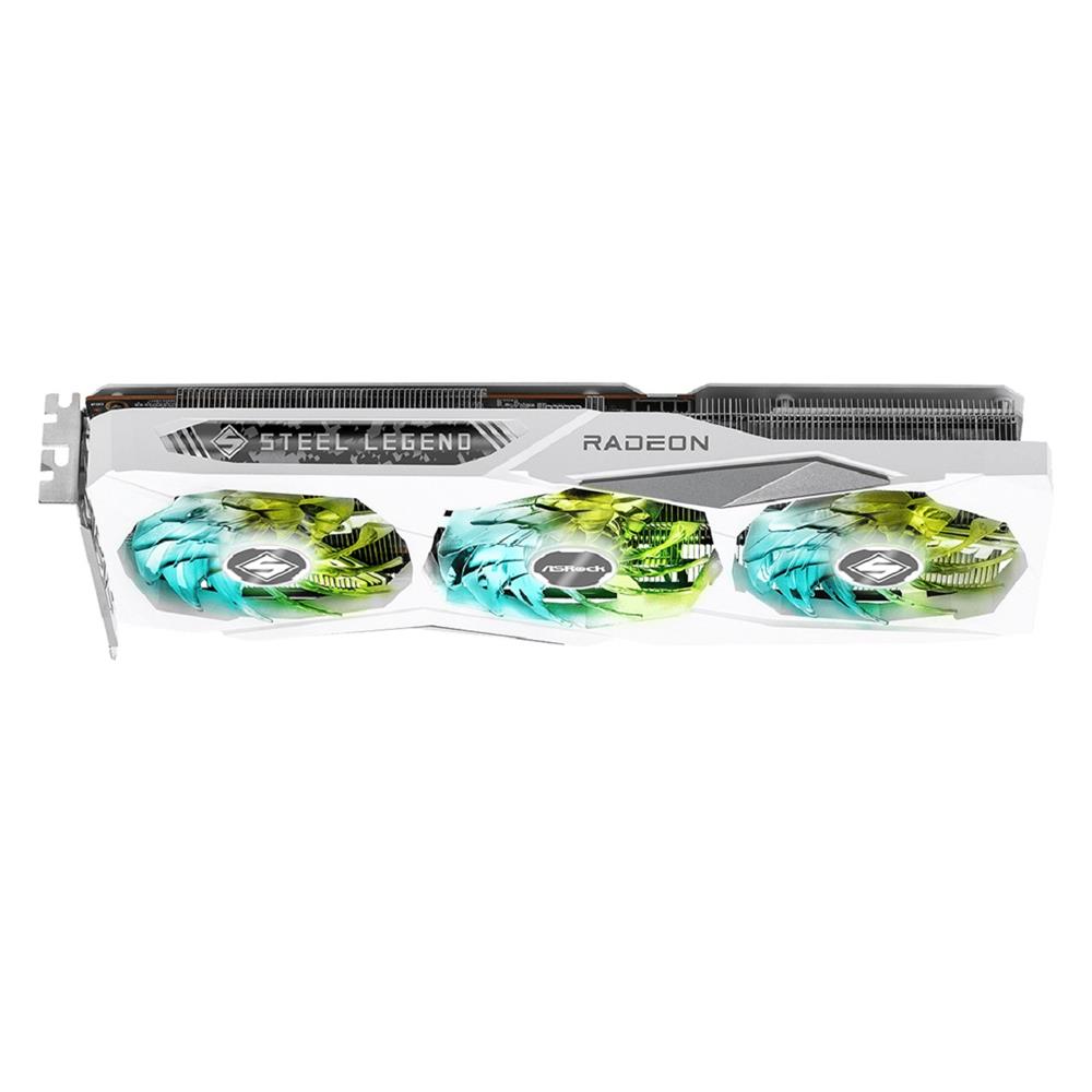 Placa de Vídeo ASRock Radeon RX 7600 Steel Legend OC, 8GB, GDDR6, 128-Bit, FSR, Ray Tracing, Branco