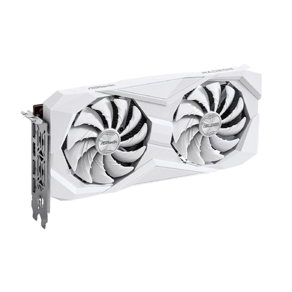 Placa de Vídeo ASRock Radeon RX 6600 Challenger, 8GB, GDDR6, 128-Bit, Branco
