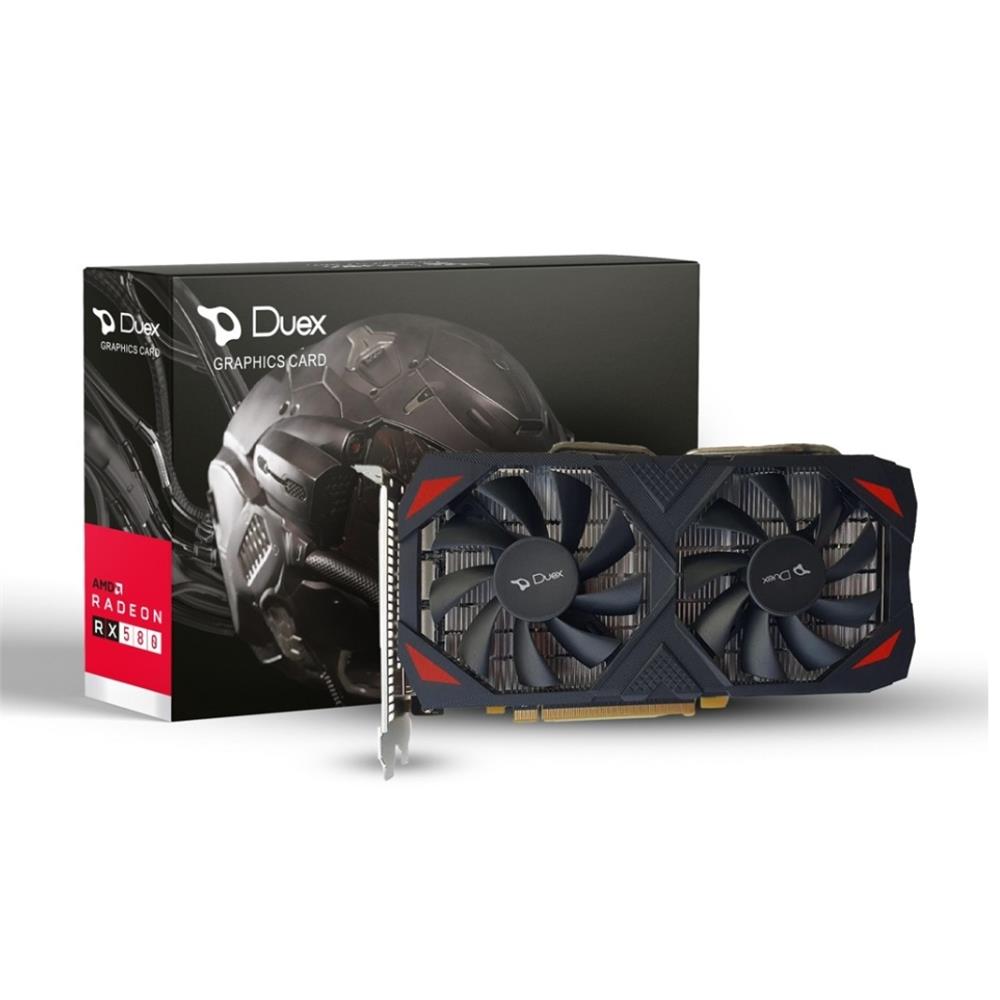 Placa de Vídeo Duex AMD Radeon RX 580, 8GB, GDDR5, 256-Bit, Preto
