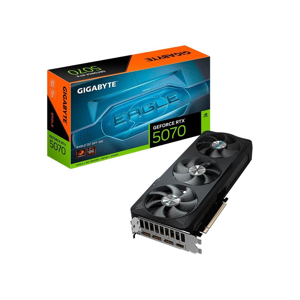 Placa de Vídeo Gigabyte GeForce RTX5070 Eagle OC SFF, 12GB, 192-Bits, GDDR7, Ray Tracing, DLSS, HDMI, Displayport