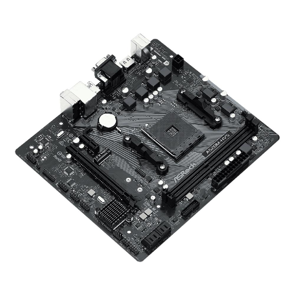 Placa Mãe ASRock A520M-HVS, Chipset A520, AMD AM4, mATX, DDR4