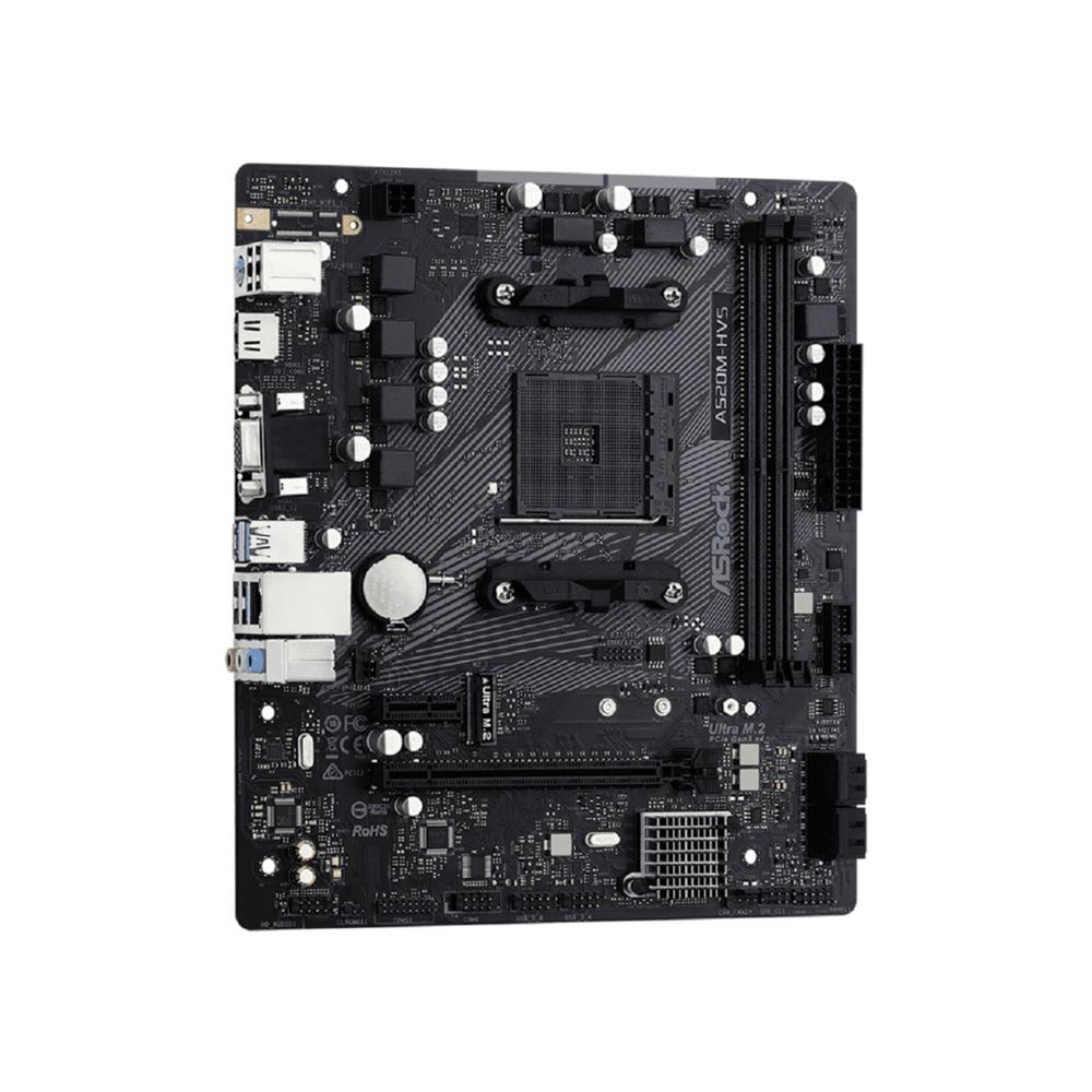Placa Mãe ASRock A520M-HVS, Chipset A520, AMD AM4, mATX, DDR4