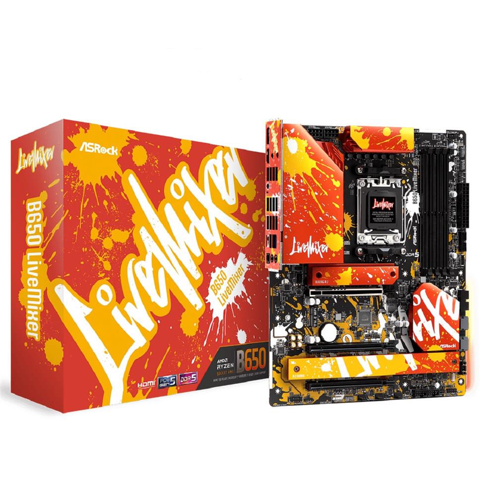 新品 ASRock B650 LiveMixer マザーボード AMD AM5 Placa Mãe ASRock B650 LiveMixer, Chipset B650, AMD - COMPRAGAMER
