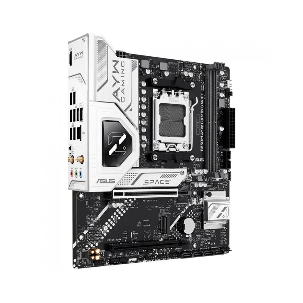 Placa Mãe Asus B850M AYW Gaming WiFi, Chipset B850, AMD AM5, mATX, DDR5