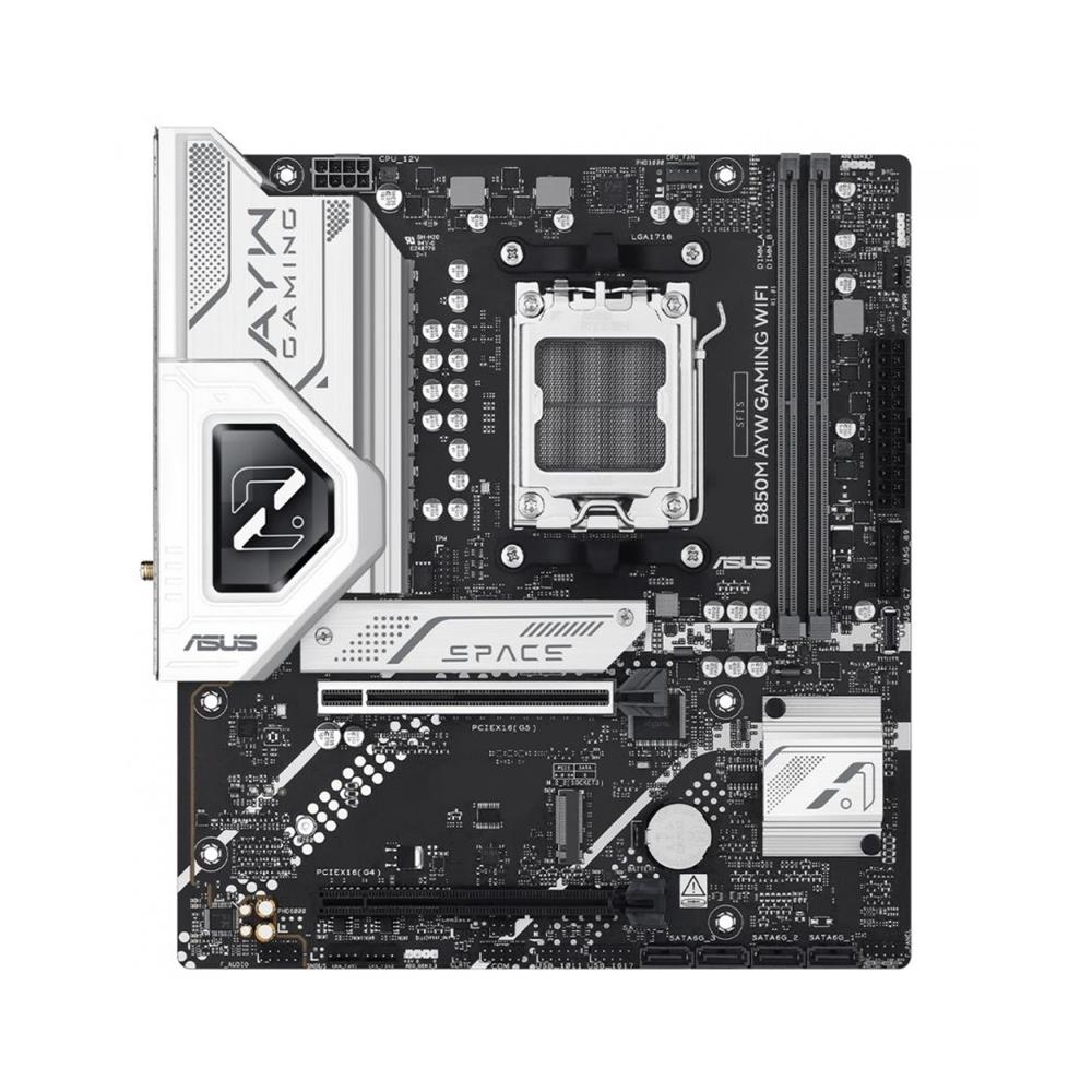 Placa Mãe Asus B850M AYW Gaming WiFi, Chipset B850, AMD AM5, mATX, DDR5