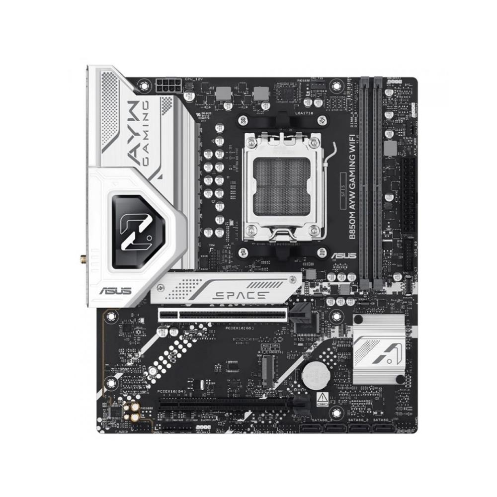 Placa Mãe Asus B850M AYW Gaming WiFi, Chipset B850, AMD AM5, mATX, DDR5