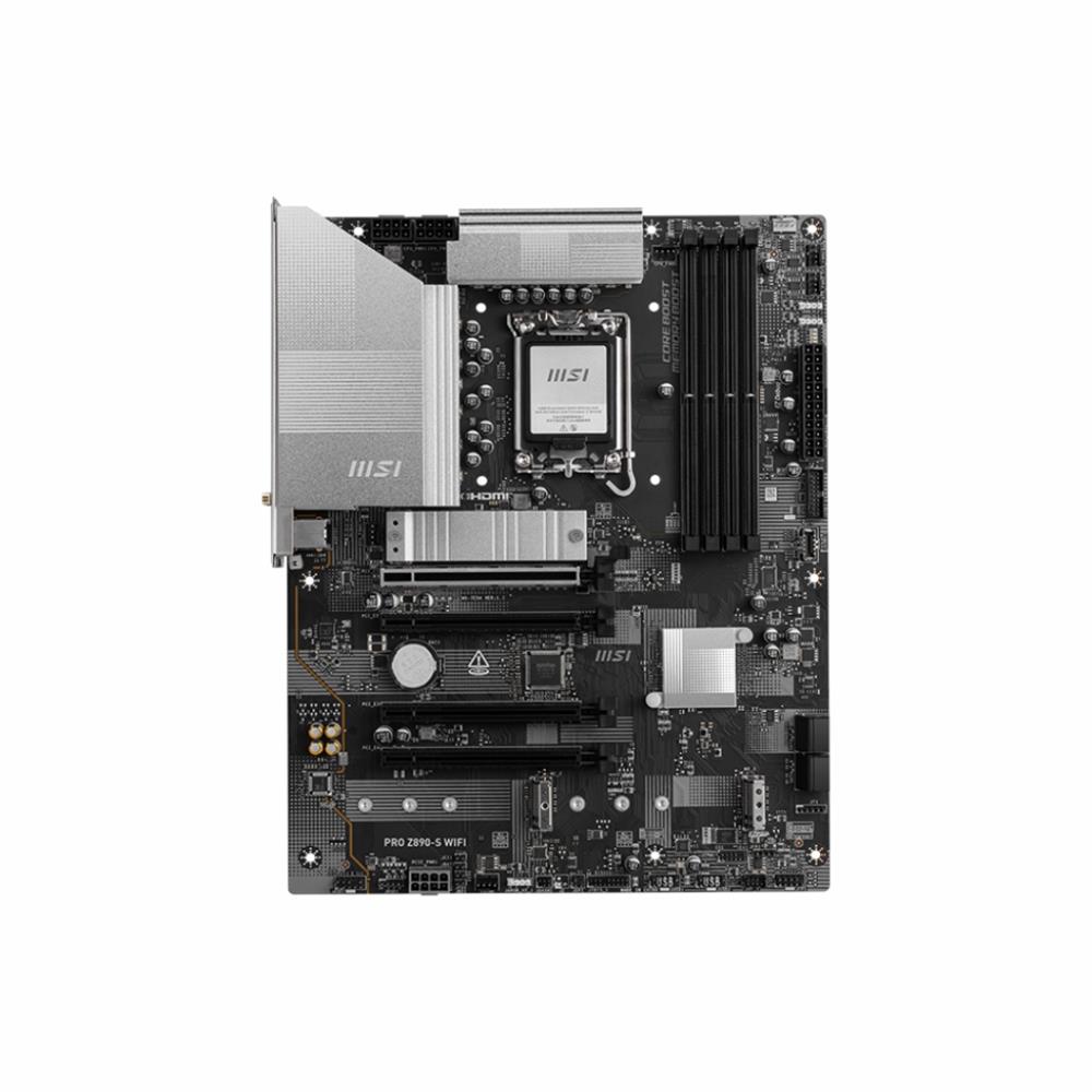 Placa Mãe MSI PRO Z890-S LGA 1851, DDR5, PCIe 5.0, M.2, SATA, LAN de 2,5 Gbps, USB Type-C, Wi-Fi 7, Bluetooth 5.4, Thunderbolt 4, ATX