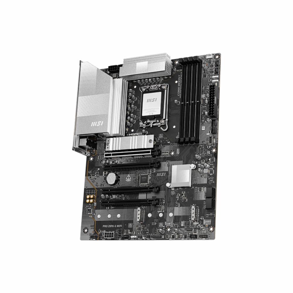 Placa Mãe MSI PRO Z890-S LGA 1851, DDR5, PCIe 5.0, M.2, SATA, LAN de 2,5 Gbps, USB Type-C, Wi-Fi 7, Bluetooth 5.4, Thunderbolt 4, ATX