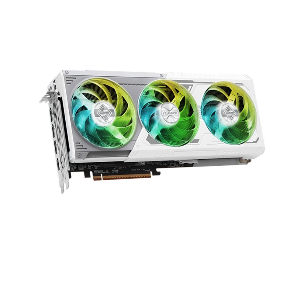 Placa de Vídeo ASRock Radeon RX 9070 XT Steel Legend, 16GB, 256-Bits, PCI Express 5.0, LEDs ARGB, Branco