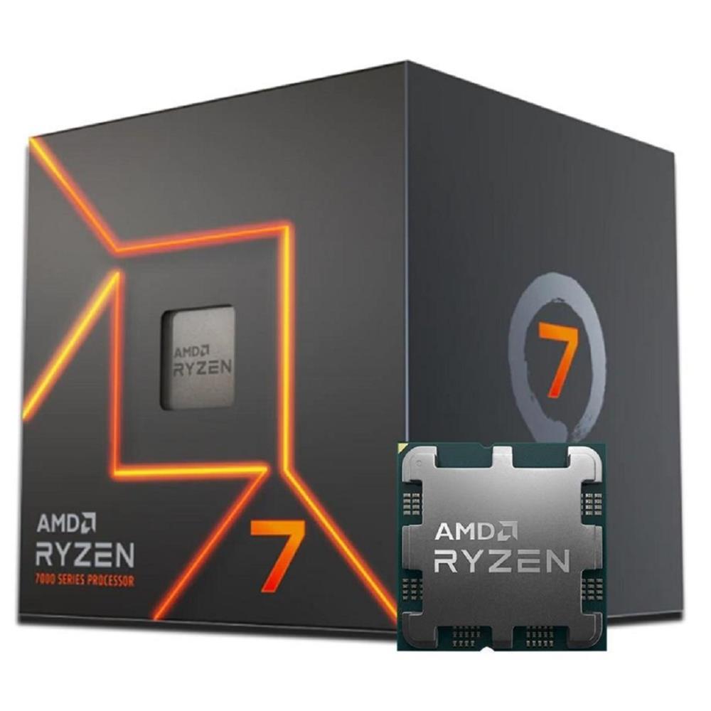 Processador AMD Ryzen 7 7700, 3.8GHz (5.3GHz Turbo), 8-Core 16-Threads, Cache 40MB, AM5