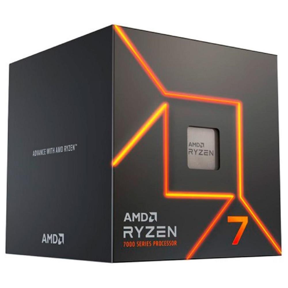 Processador AMD Ryzen 7 7700, 3.8GHz (5.3GHz Turbo), 8-Core 16-Threads, Cache 40MB, AM5