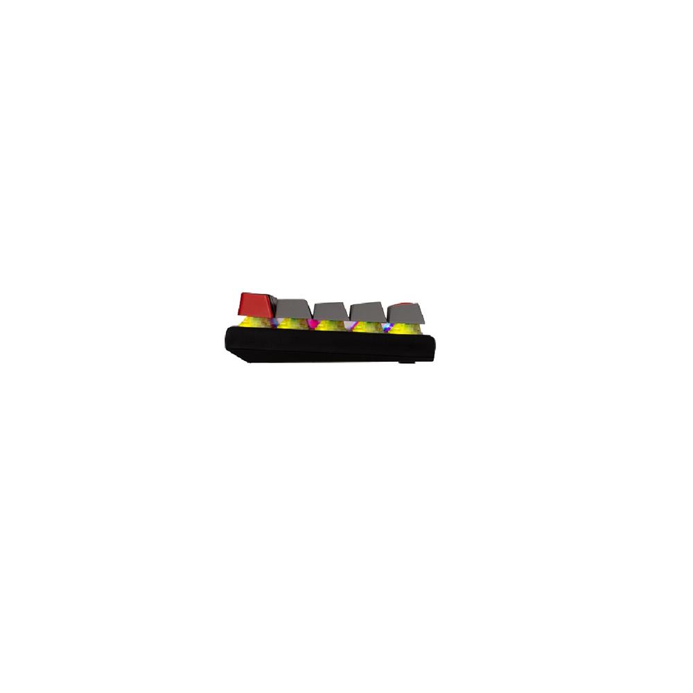 Teclado Mecânico Gamer New Hero Titan Mini 60%, RGB, Switch Blue, ABNT2, USB, Preto e Cinza