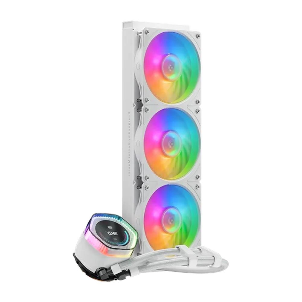 Water Cooler Cooler Master MasterLiquid 360 ION, Fans 120 mm, Intel, AMD, 3 Fans, ARGB, Branco
